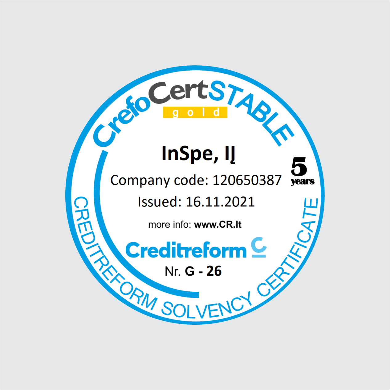 InSpe CrefoCert Gold · 2021